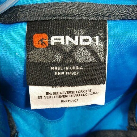 And1 Athletic Full Zip Jacket Track Basketball Men Size S Blue Gray Long Sleeve - Picture 6 of 9